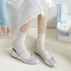 Sock stall, one-piece consignment for spring and autumn socks, women's color-blocking socks, women's mid-calf socks, perforated breathable cotton socks, ins style, simple and fashionable, pile socks, one-piece consignment Application Scenario